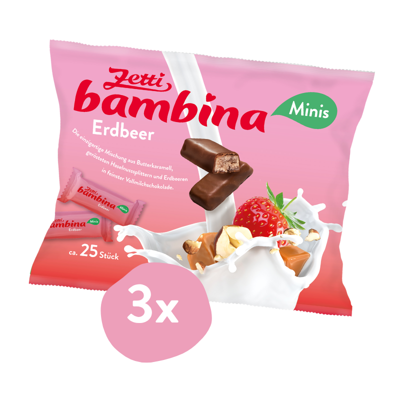 Zetti bambina Erdbeer Minis (3 Stück)