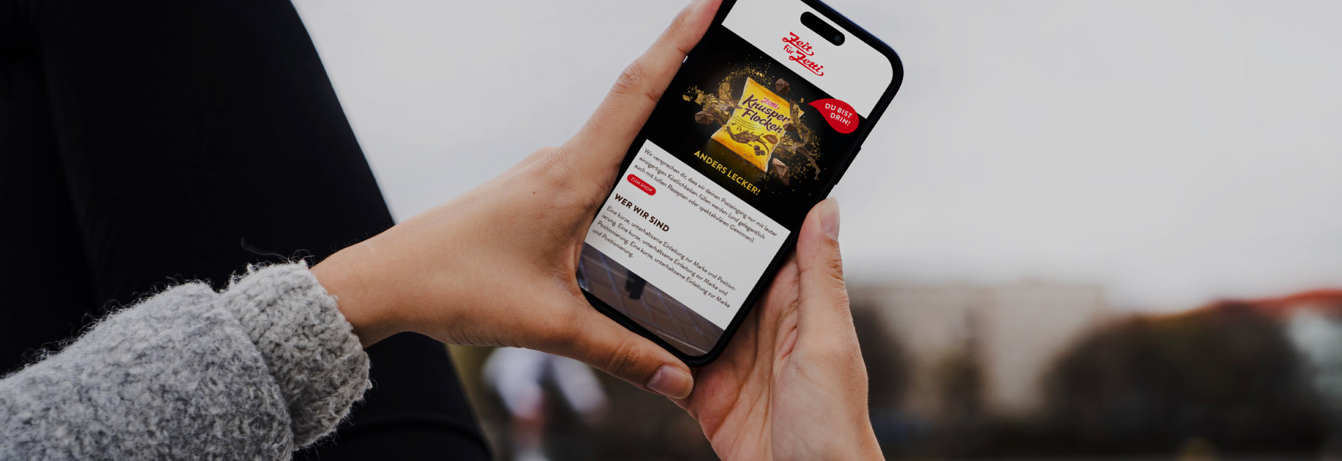 Smartphone Zetti Webseite