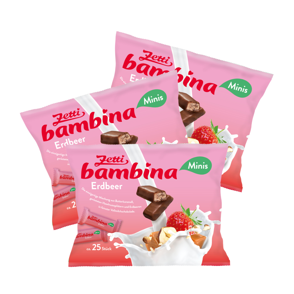 Zetti Bambina Erdbeer Minis (3 Stück)