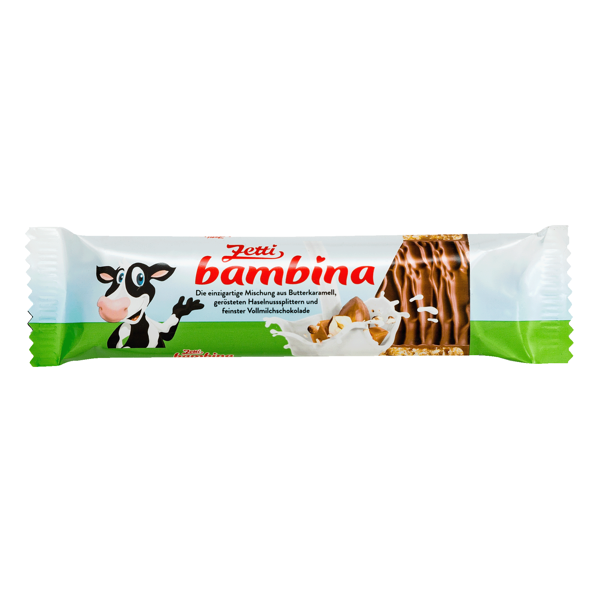 Zetti Bambina Riegel Vollmilch Vorderseite des Zetti Bambina Riegel in Vollmilch