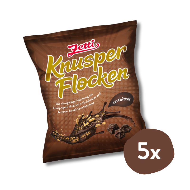 Zetti Knusperflocken Zartbitter (5 Stück)