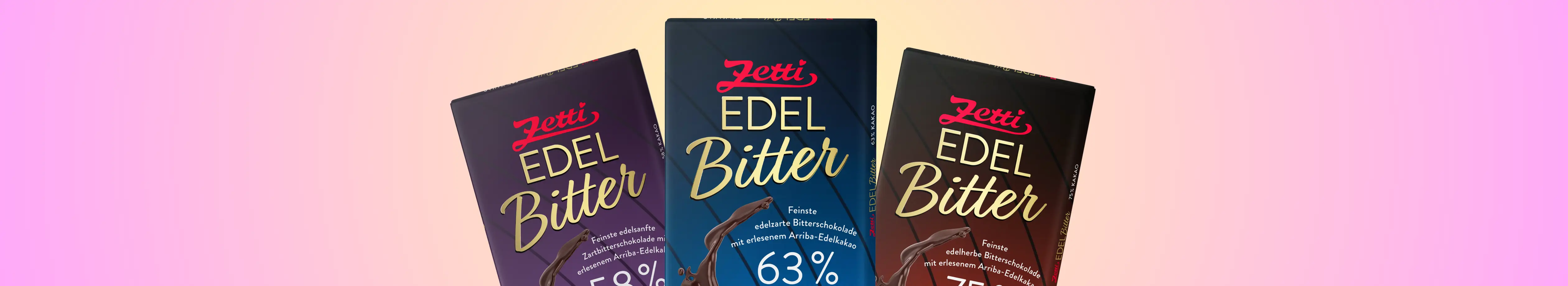 Werbebanner mit 3 Tafeln Zetti Edelbitter