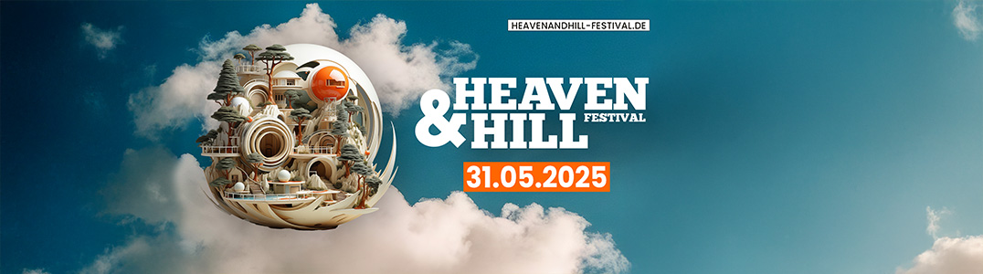 Werbebanner mit dem Titel Heaven and Hill Festival 31. Mai 2025