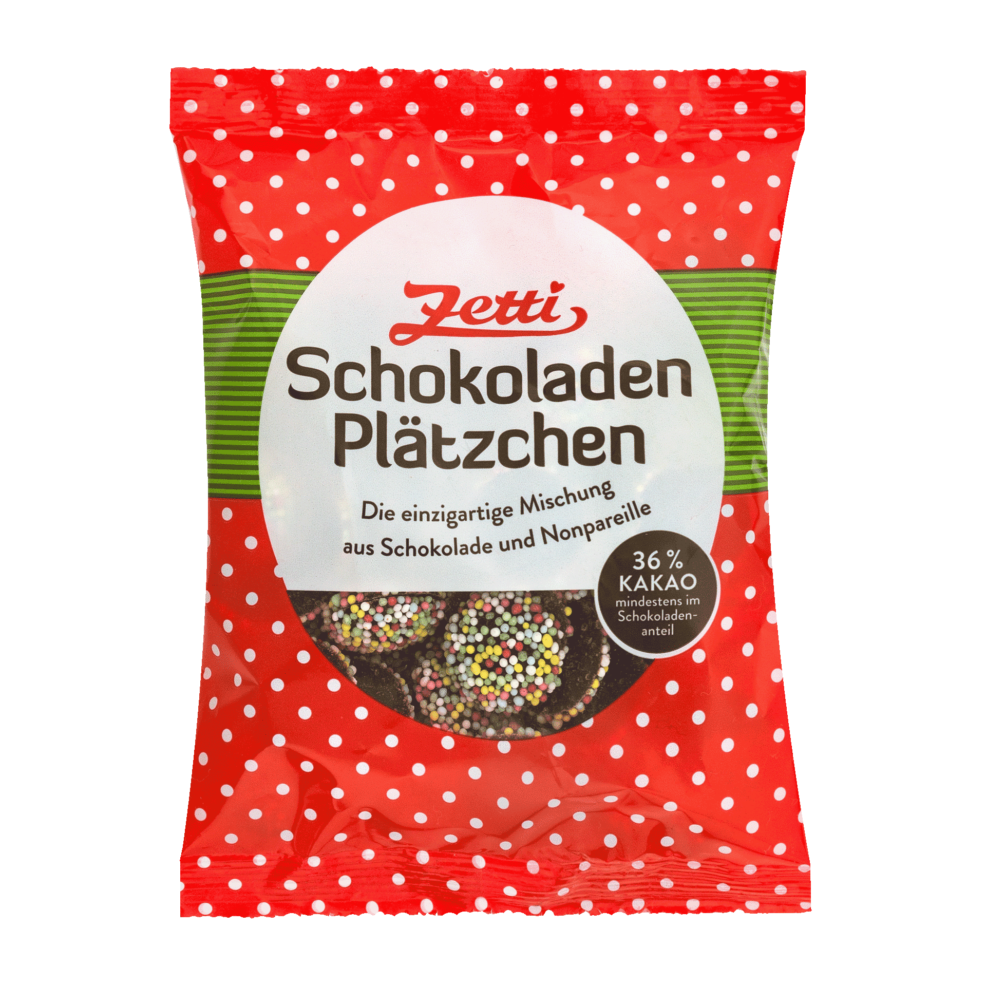 Zetti Schokoladenplätzchen Vorderseite einer Packung Zetti Schokoplätzchen
