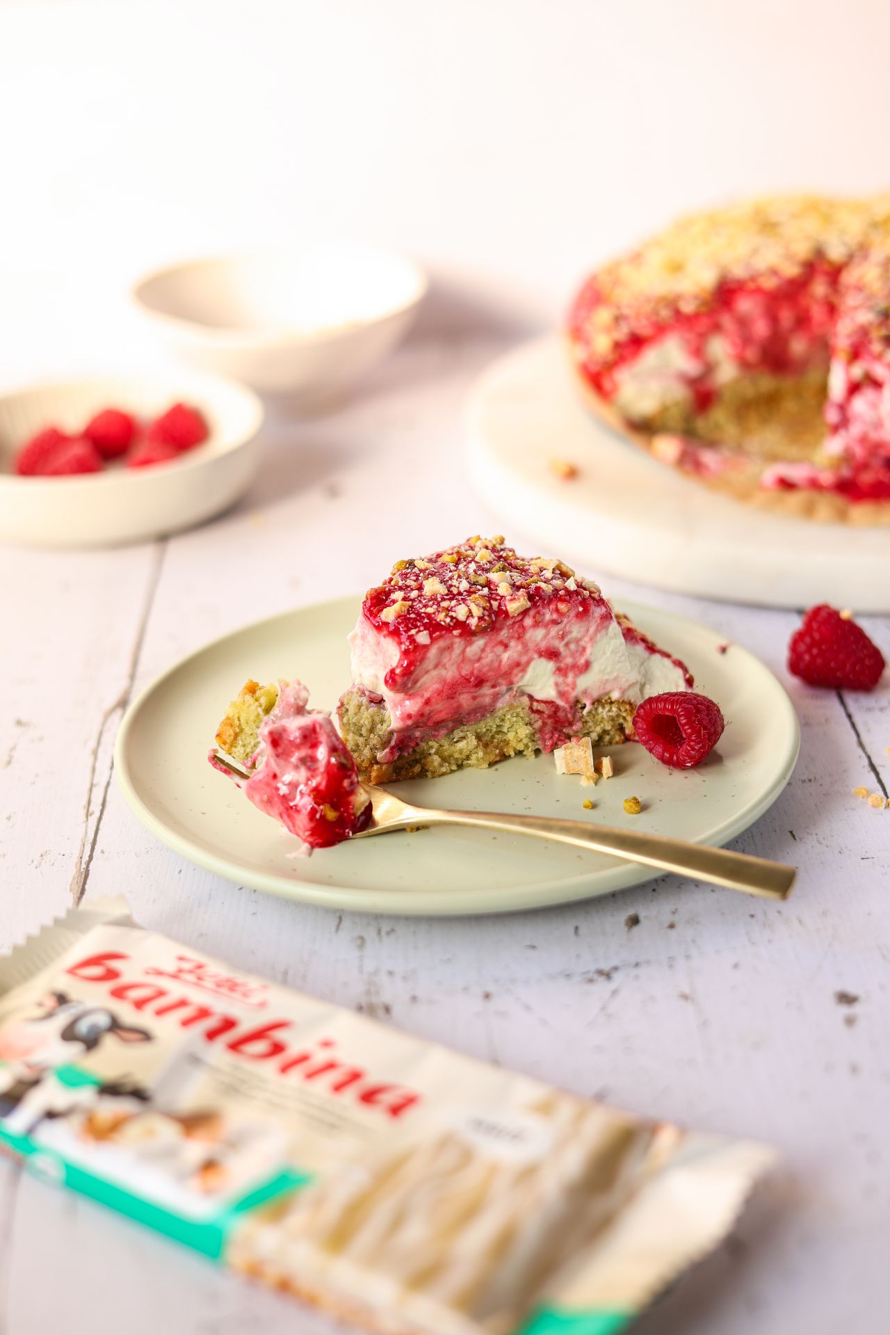 Himbeer-Pistazien-Cheesecake Himbeer-Pistazien-Cheesecake